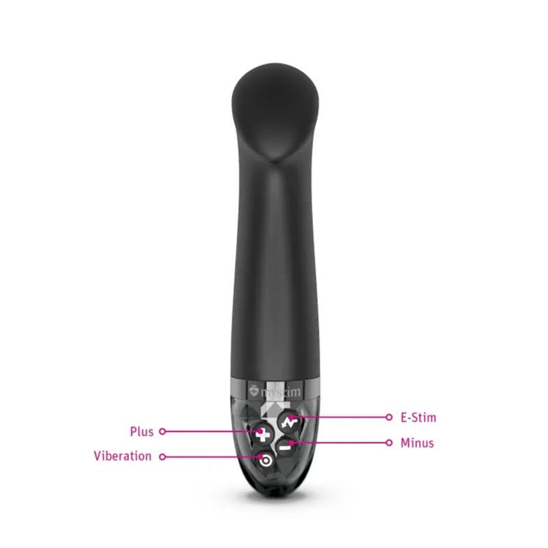 Mystim - Right On Ron eStim Vibrator Zwart - afbeelding 3
