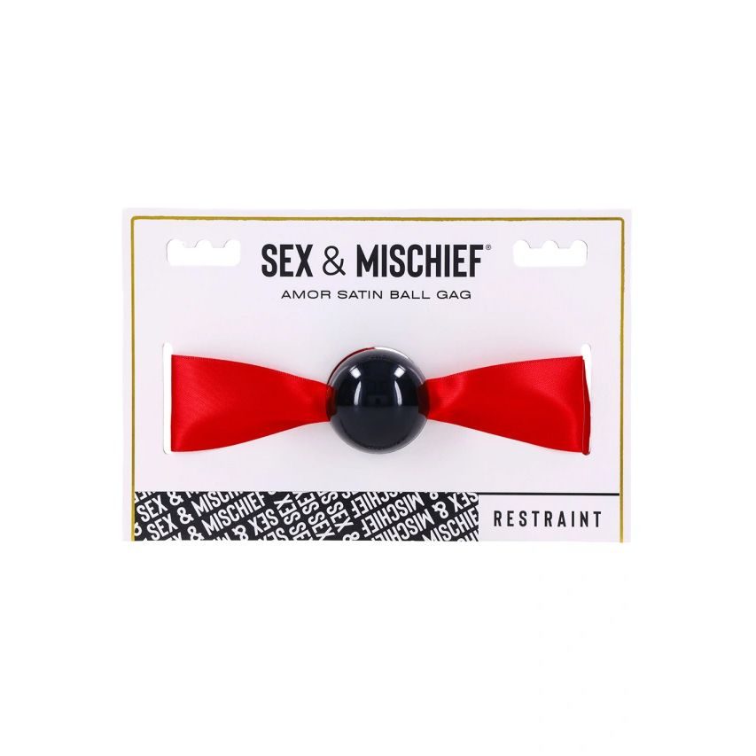 Sportsheets - Sex & Mischief Amor Satin Ball Gag - afbeelding 3