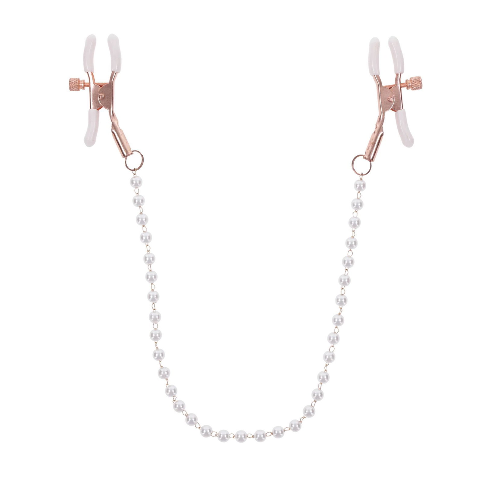 Sportsheets – Peaches ‘n CreaMe Pearl Nipple Clamps – Cr - afbeelding 2