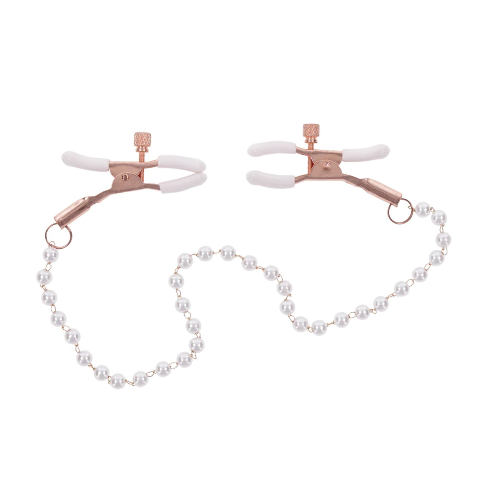 Sportsheets – Peaches ‘n CreaMe Pearl Nipple Clamps – Cr - afbeelding 3