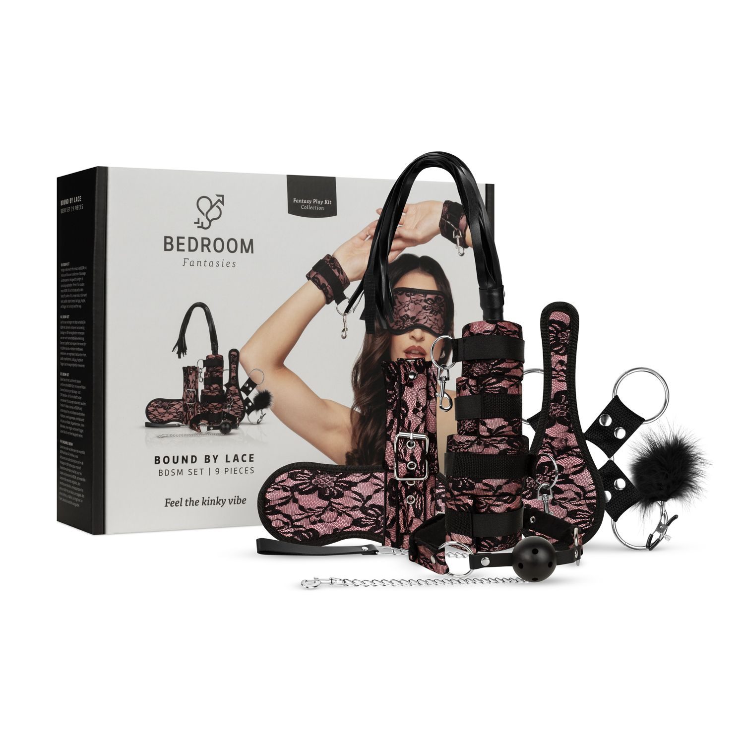 Bedroom Fantasies - Bound by Lace - 8-delige SM Set - Ro - afbeelding 2