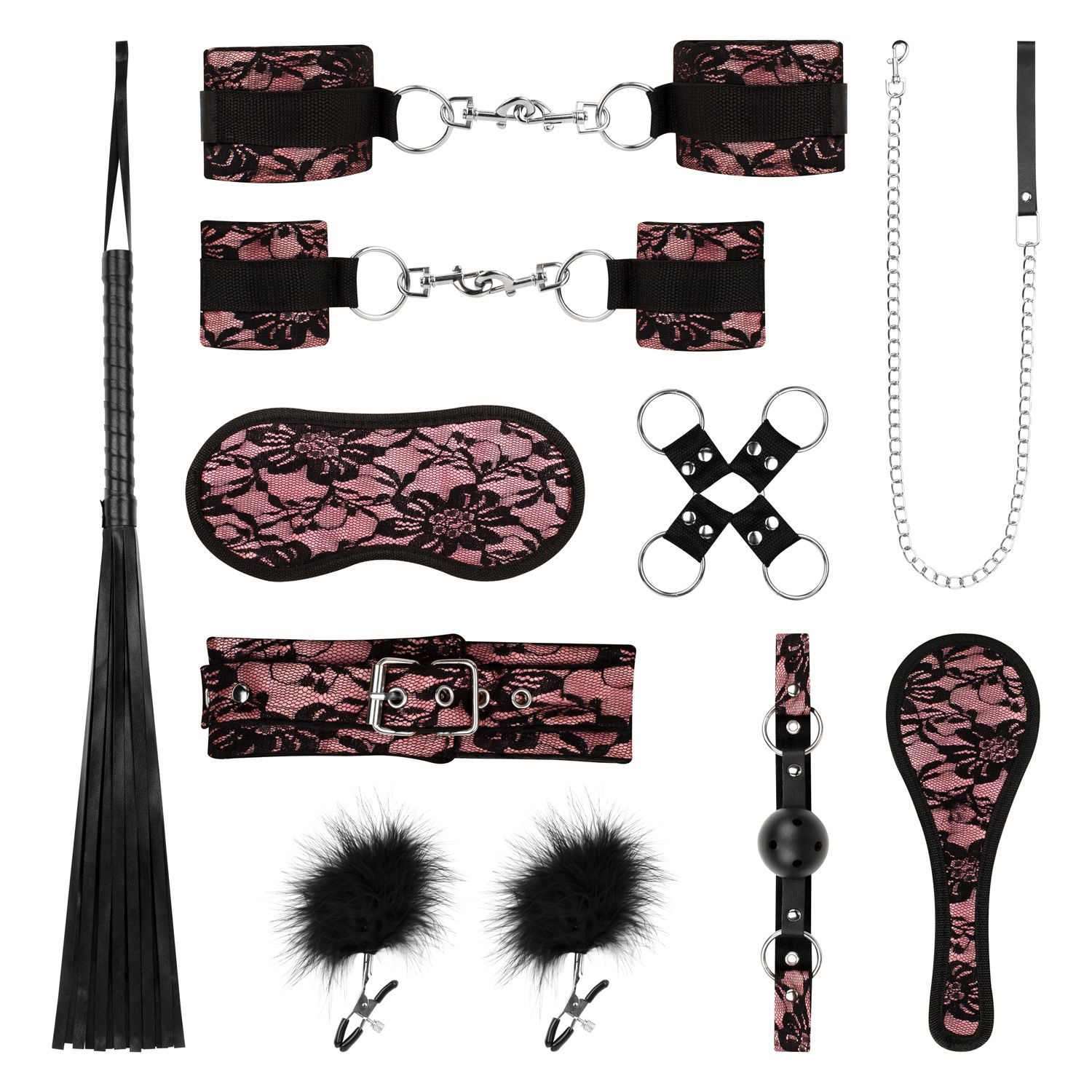 Bedroom Fantasies - Bound by Lace - 8-delige SM Set - Ro