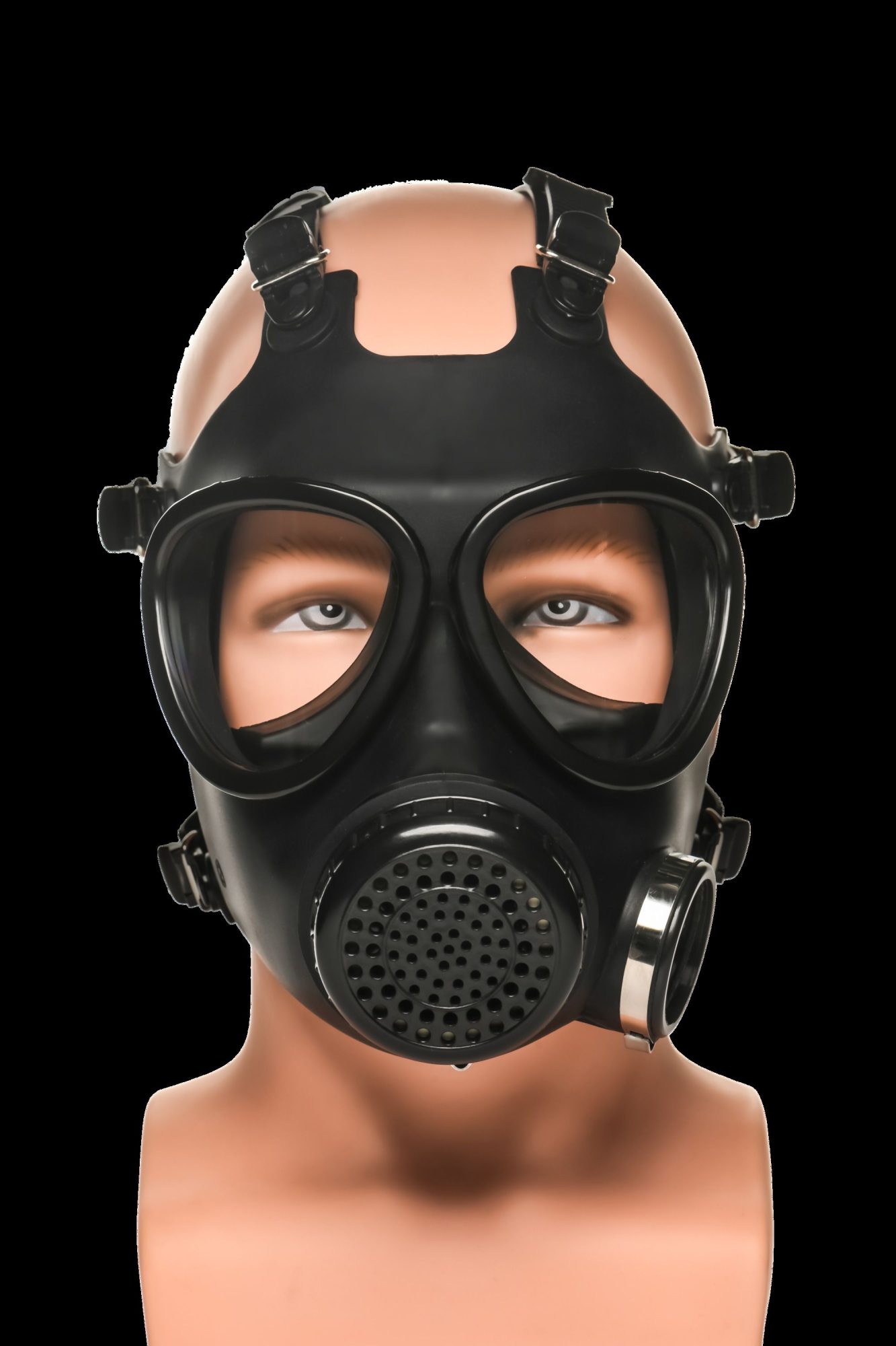 XR Brands - Inhaler Gas Masker Met Fles - Zwart & Wit - afbeelding 5
