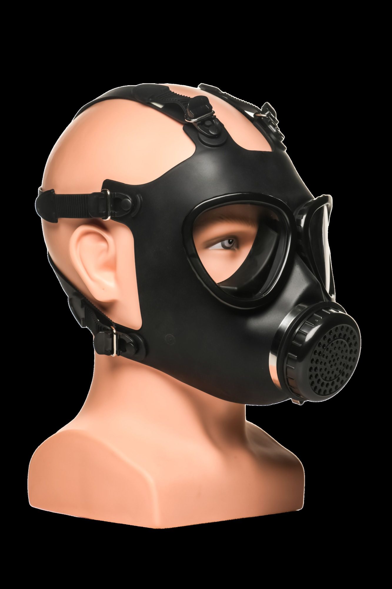 XR Brands - Inhaler Gas Masker Met Fles - Zwart & Wit - afbeelding 7