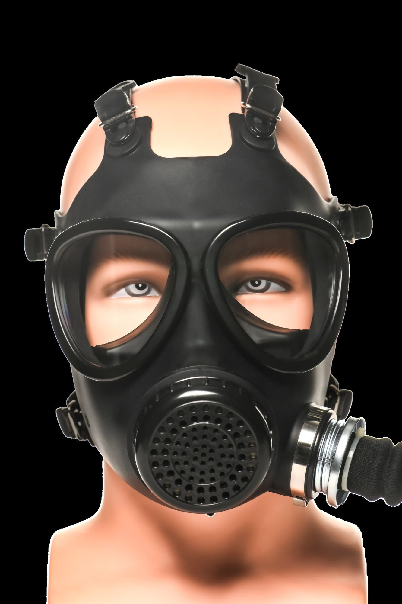 XR Brands - Inhaler Gas Masker Met Fles - Zwart & Wit - afbeelding 8