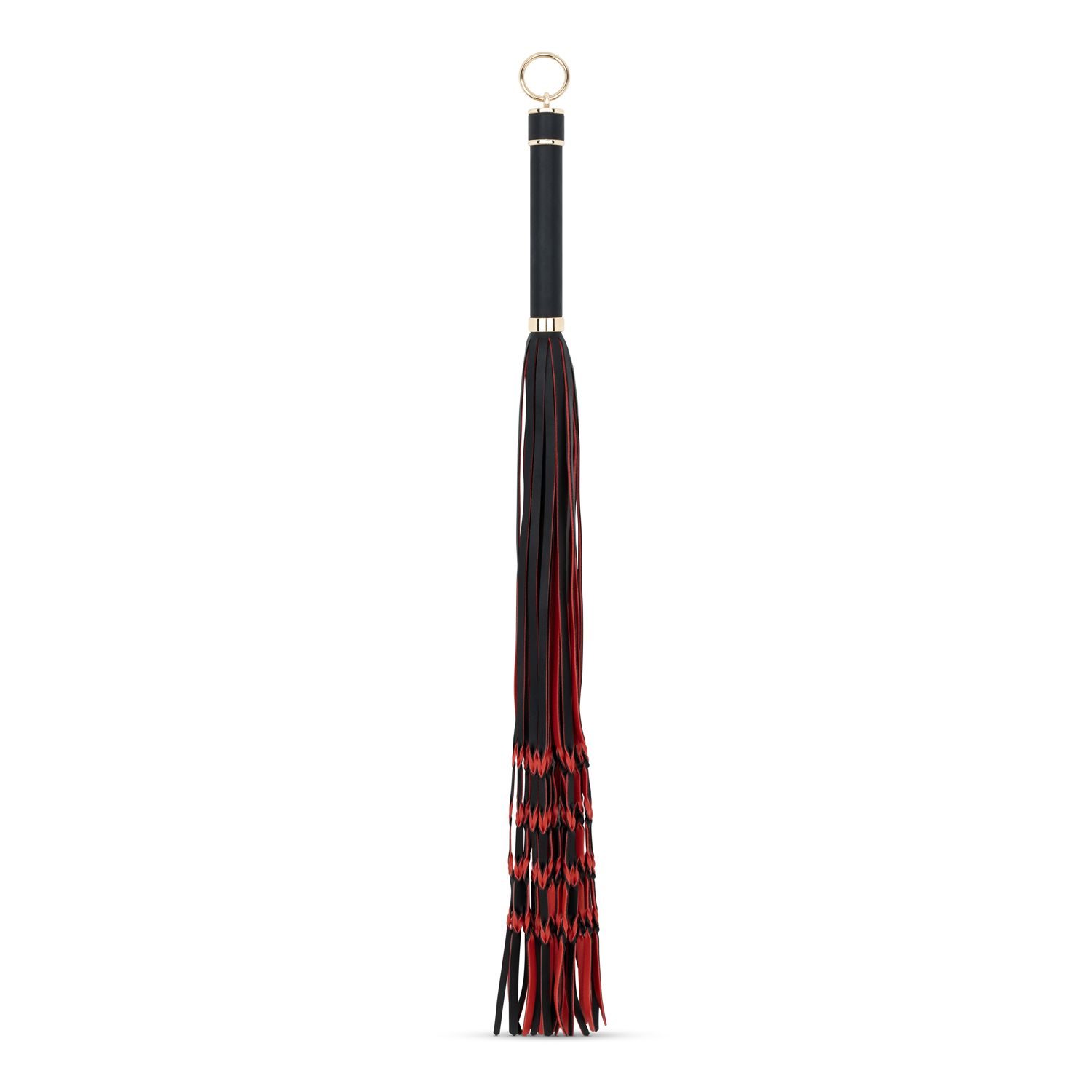 Easytoys Fetish - Flogger 64 cm - Rood en Zwart - afbeelding 2