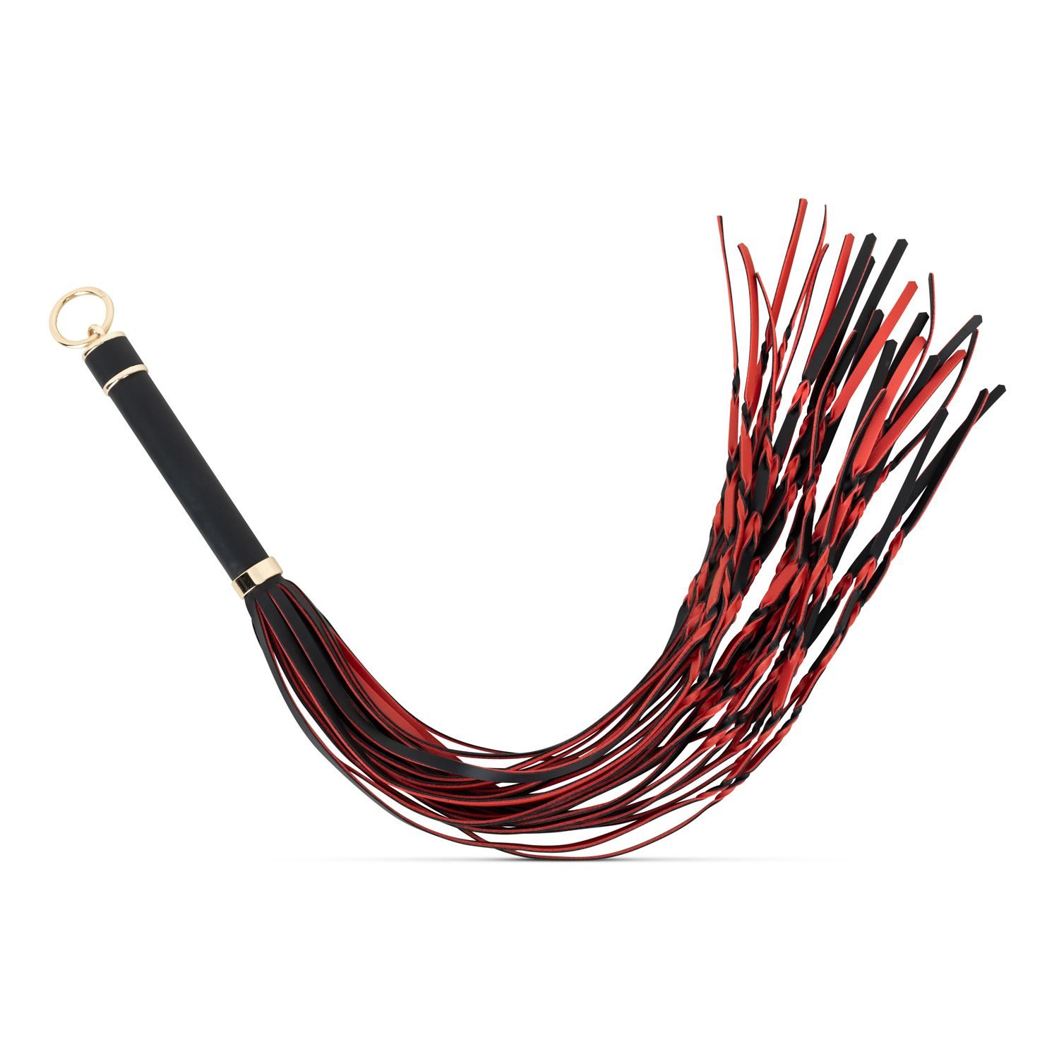 Easytoys Fetish - Flogger 64 cm - Rood en Zwart - afbeelding 3