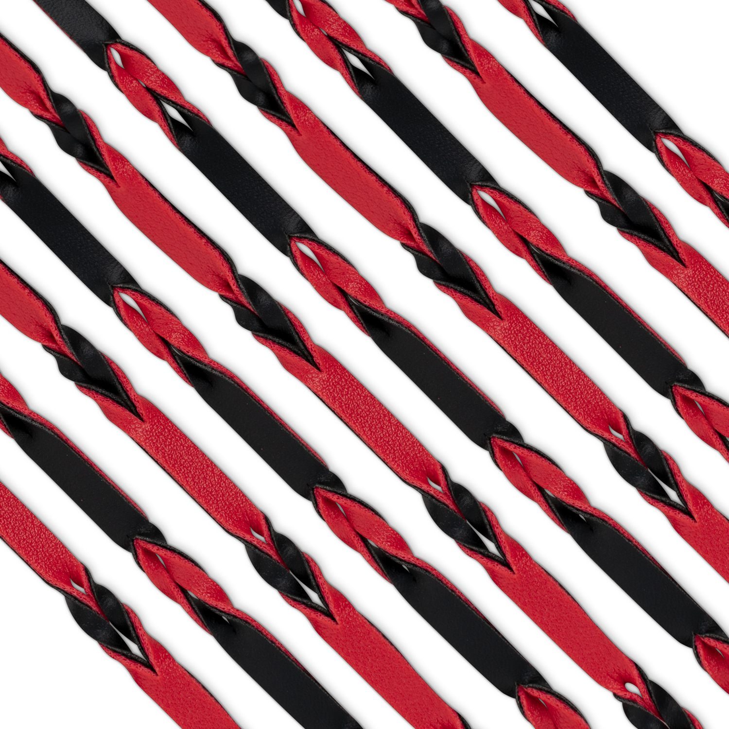 Easytoys Fetish - Flogger 64 cm - Rood en Zwart - afbeelding 5