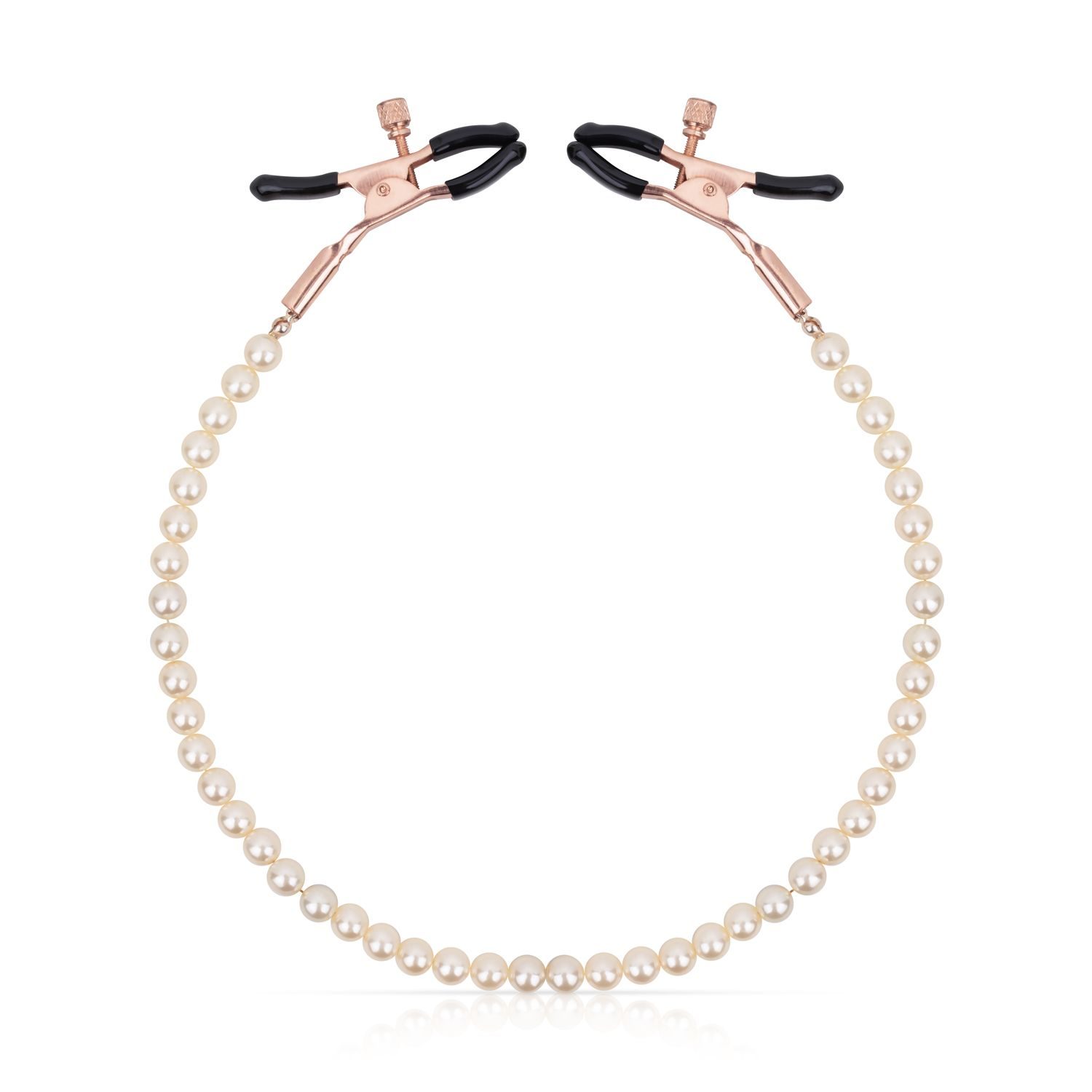 Rosy Gold - Tepelklemmen met parelketting - Verstelbaar - afbeelding 5