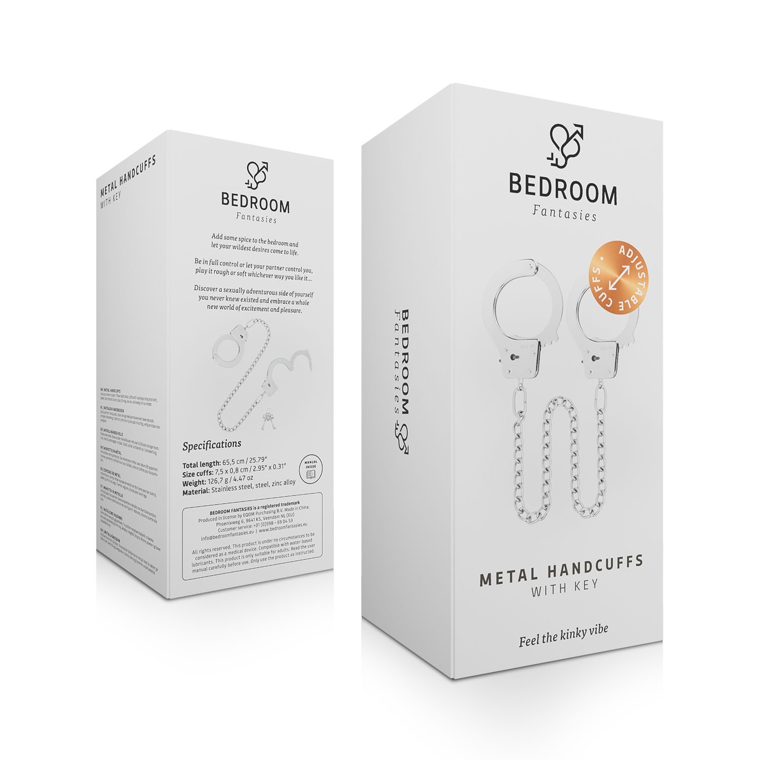 Bedroom Fantasies - Metalen Handboeien - Zilver - afbeelding 8