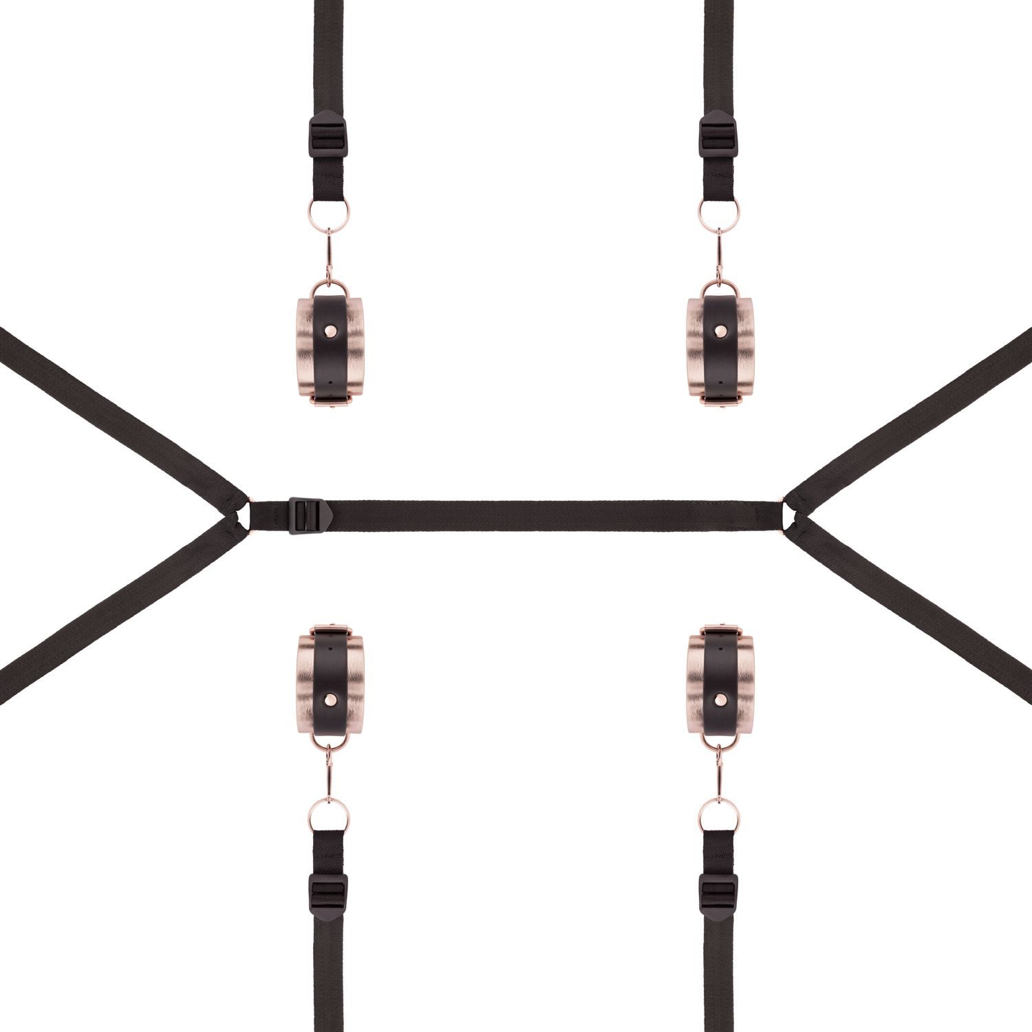 Rosy Gold - Under-Mattress Restraint Set - Zwart - afbeelding 3