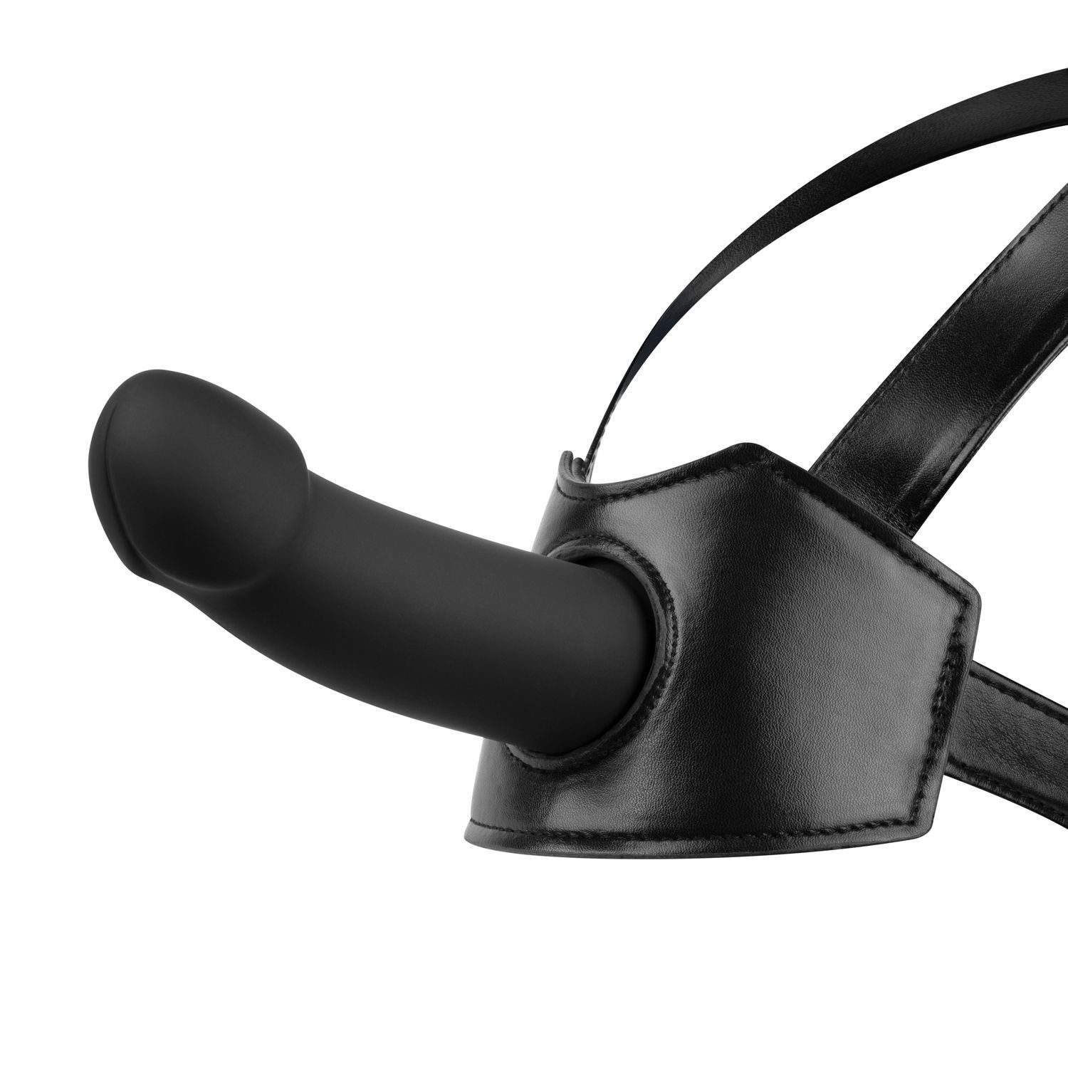 Bedroom Fantasies - Hoofd Harnas Strap-On - Zwart - afbeelding 5