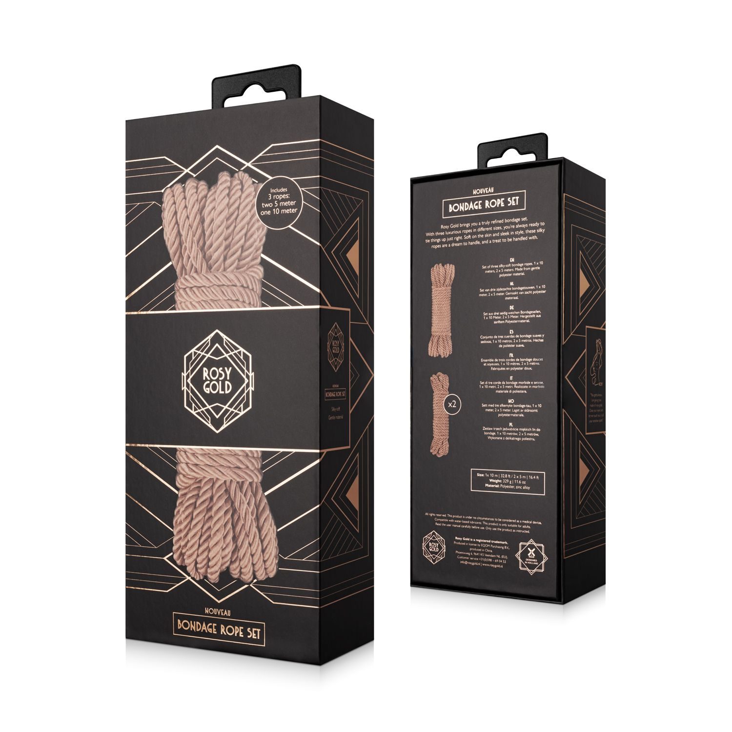 Rosy Gold – Rope Set – Luxe Bondage Touwen - afbeelding 2