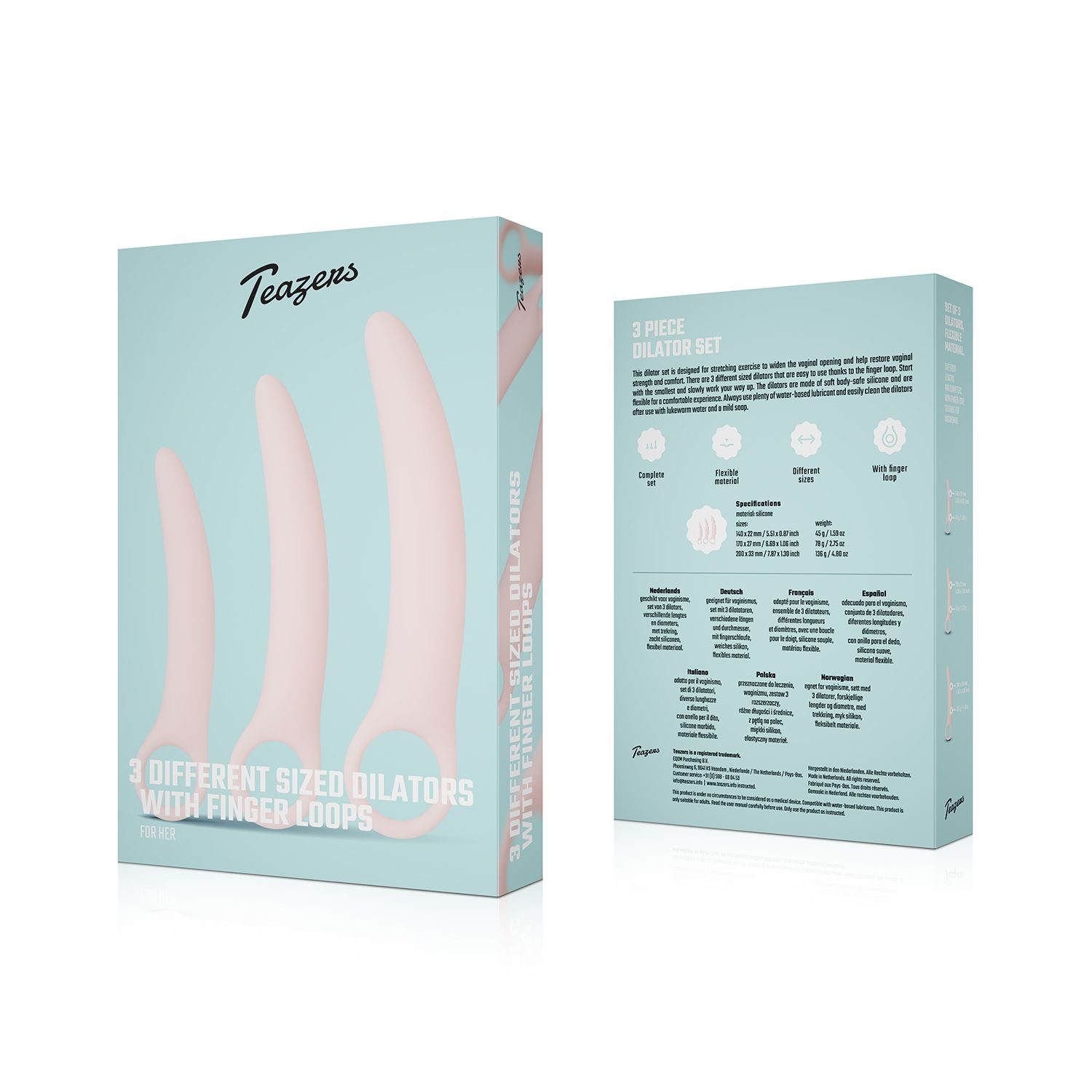 Teazers - Dilatatorenset 3-delig - Roze - afbeelding 10