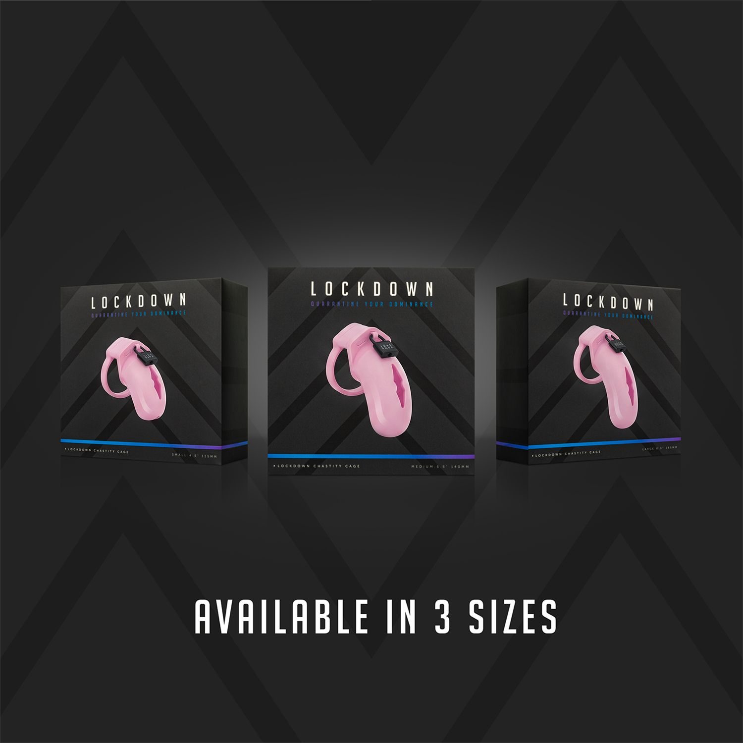 LOCKDOWN - Chastity Cage Medium - Pink - afbeelding 4