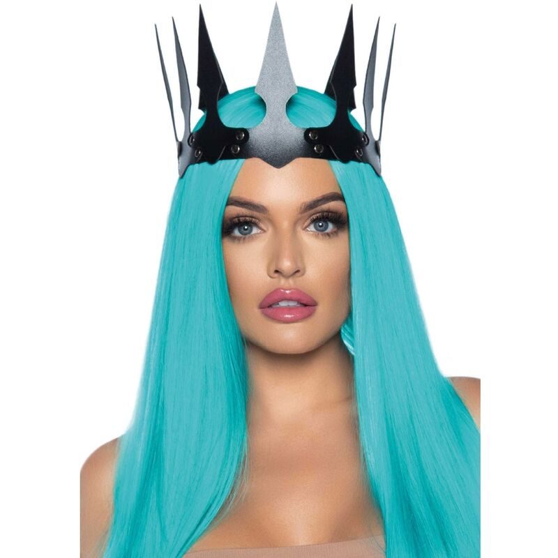 LEG AVENUE - ZWARTE STUDDED Imitatielederen Maleficent Crown
