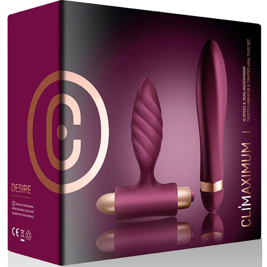 Climaximum - Desire Kit Twisted Vibrator + Anaal Plug - afbeelding 5