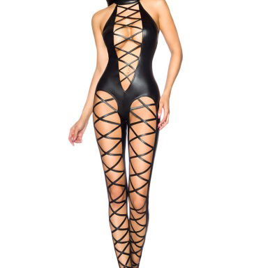 Wetlook jumpsuit van Saresia bandage