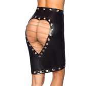 Wetlook rok van Saresia open billen hart