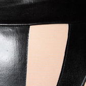 Wetlook zwart-huidlook lingerieset