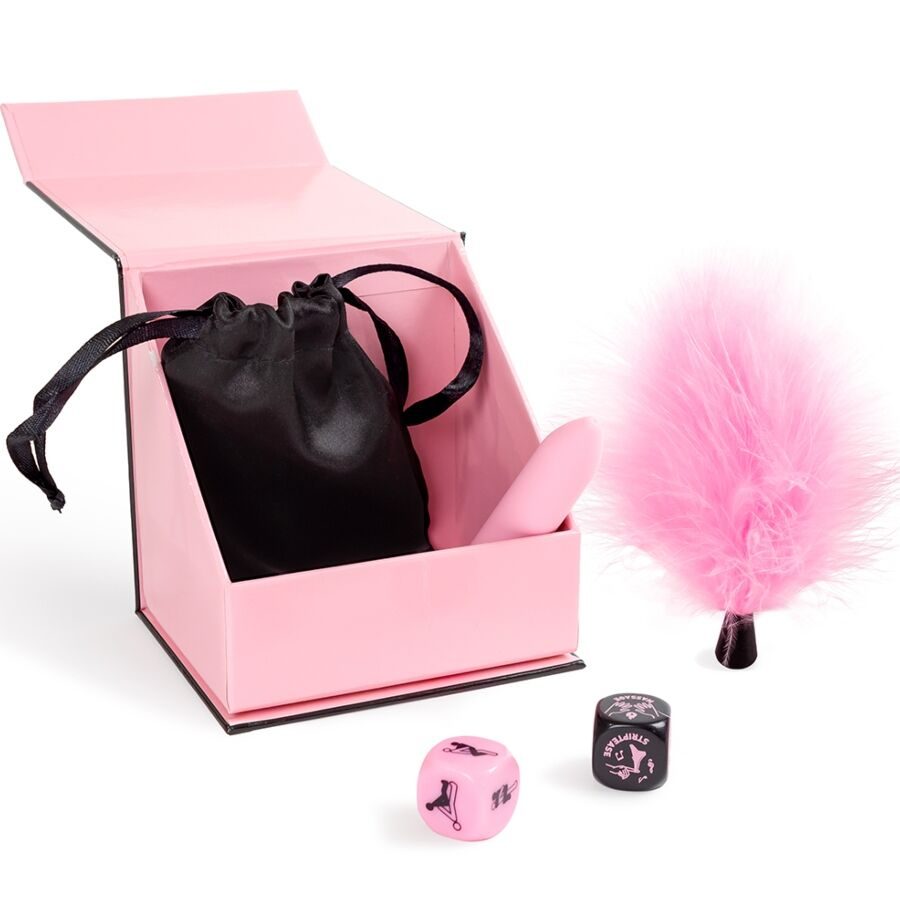 Secret Play - Pleasures Box Voor Stellen: Dobbelstenen + Vibrerende Kogel + Veerpen - afbeelding 3