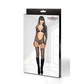 3-delige zwarte mesh-outfit