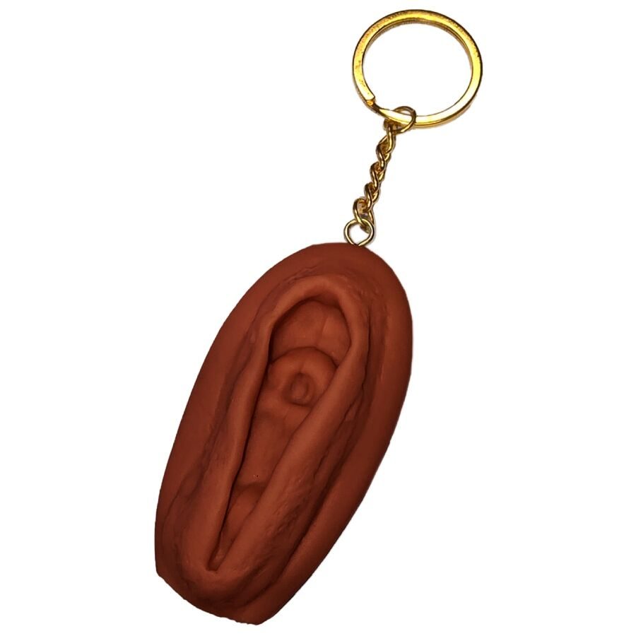 Diablo Picante - Vagina Sleutelhanger Donker Toon