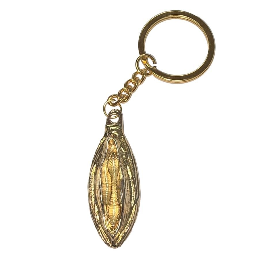 Diablo Picante - Metalen Sleutelhanger Met Gouden Lippen