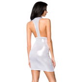 Mini-jurk metallic look wit