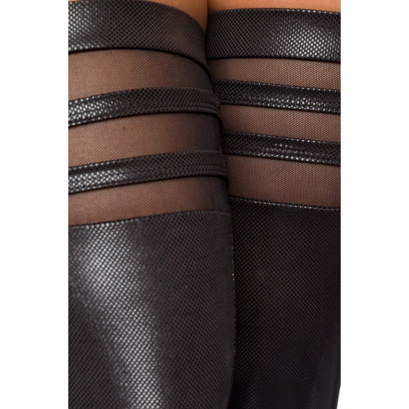 Sexy Gogo-set metallic zwart