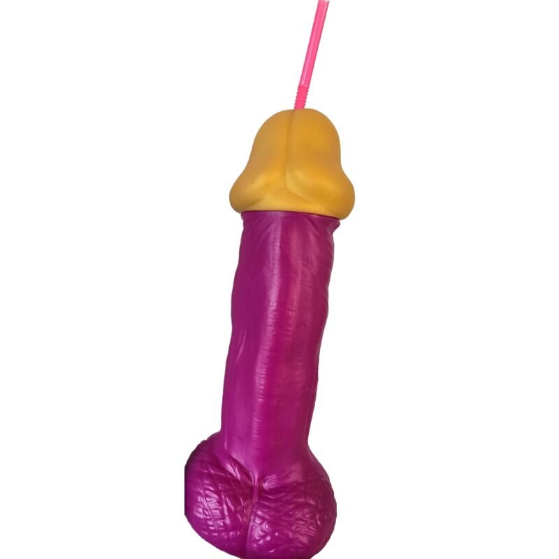 Diablo Picante - Fuchsia Plastic Penis Glas