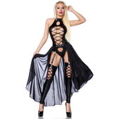 Complete wetlookset bodysuit