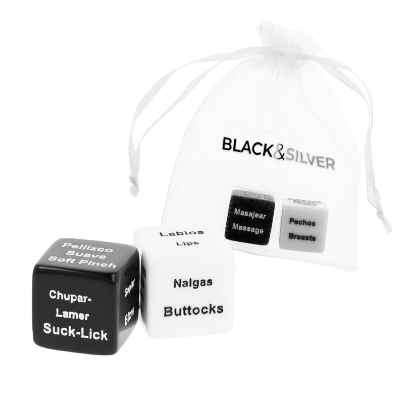 Black&silver - Dobbelstenen Voor Stellen En/Es - afbeelding 2