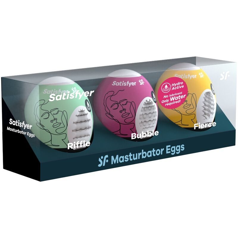 Satisfyer - 3 Masturbator Eieren Riffle, Bubble & Fierce - afbeelding 2