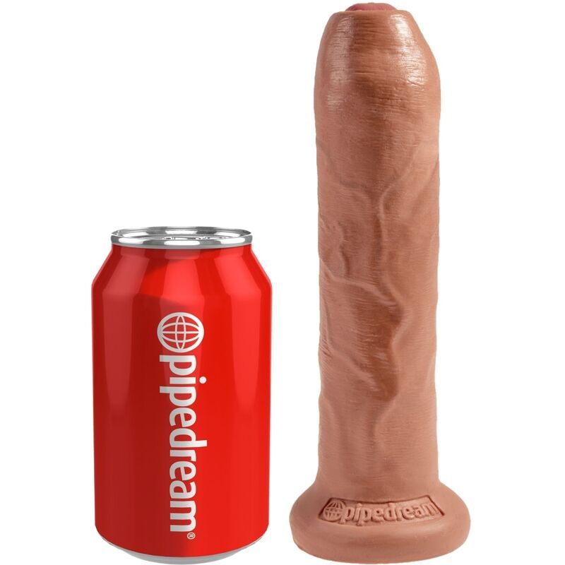 King Cock - Realistische Penis Met Voorhuid 17,8 cm Karamel