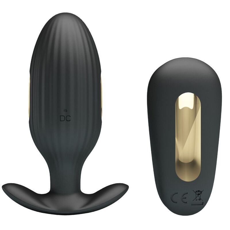 Pretty Love - Kelly Anal Plug Oplaadbare Vibrator Zwart