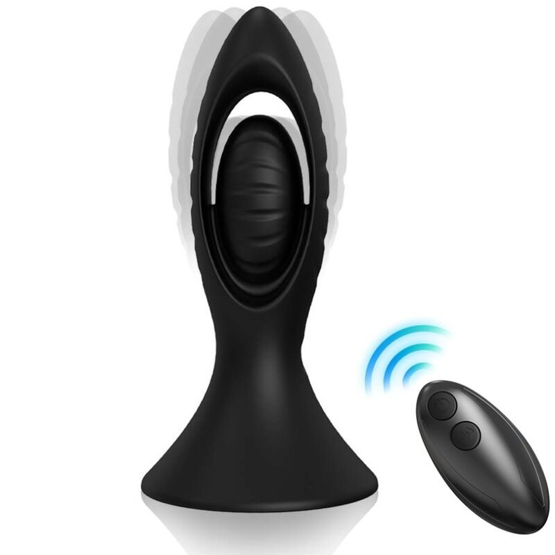 Armony - Zwarte Siliconen Vibrator & Anale Plug