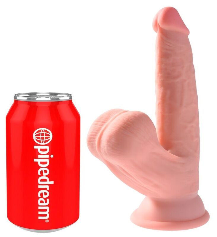 King Cock - Plus 3D Dildo Swingende Ballen 12,7 cm