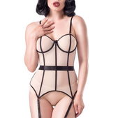 3-delige corsetset met satijn 