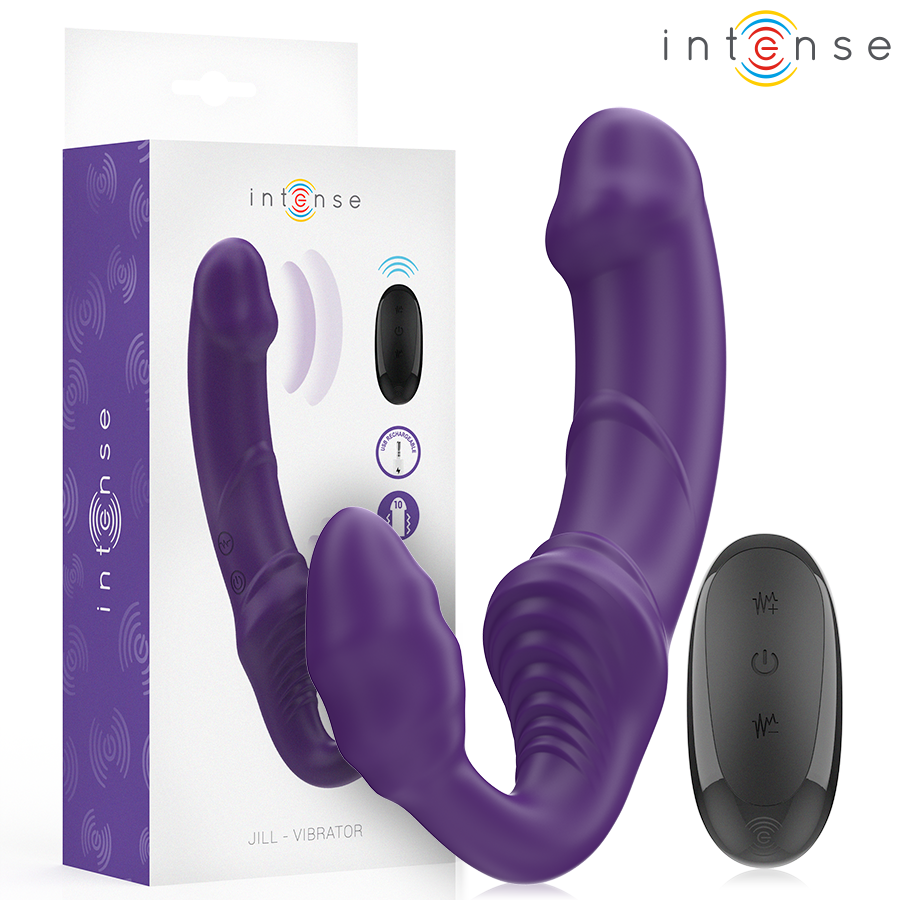 Intense - Jill Dubbele Vibrator 20 cm Violet Afstandsbediening