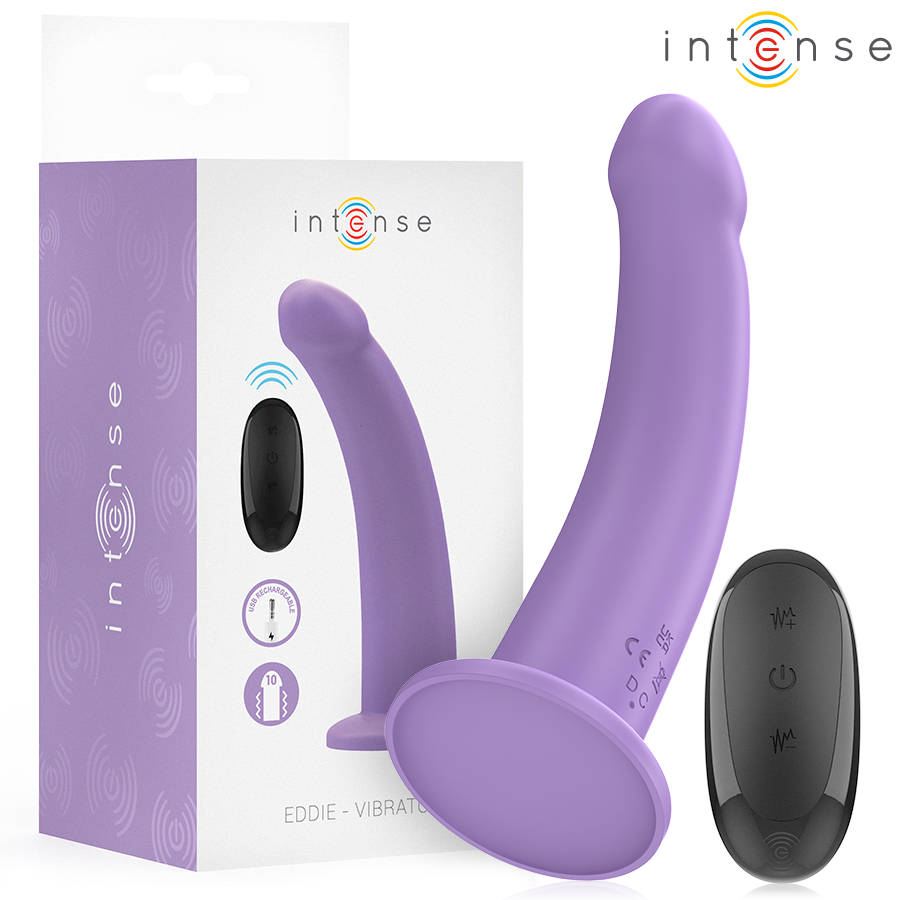 Intense - Eddie Vibrator 17,5 cm 10 Vibraties Paarse Afstandsbediening