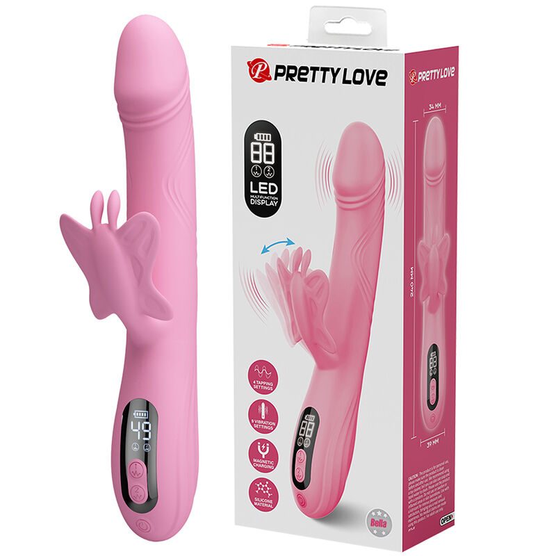 Pretty Love - Bella Rabbit Vibrator Met Vlinderstimulatie En Roze LED