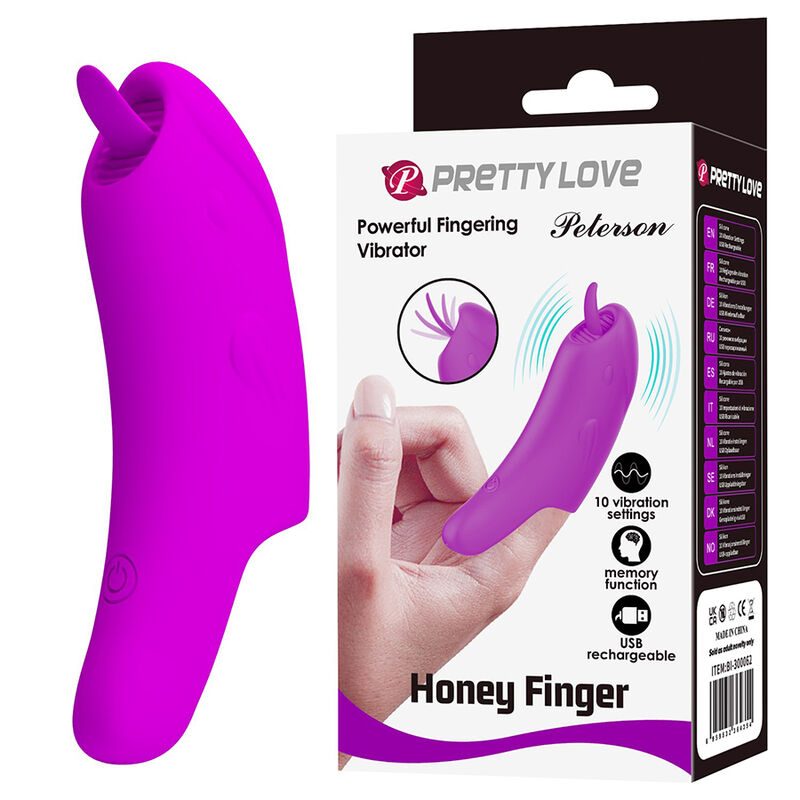 Pretty Love - Peterson Honey Finger Oplaadbare Vingervibrator Paars