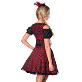 Premium dirndl zwart/ rood met blouse