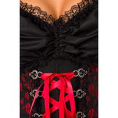 Premium dirndl zwart/ rood met blouse