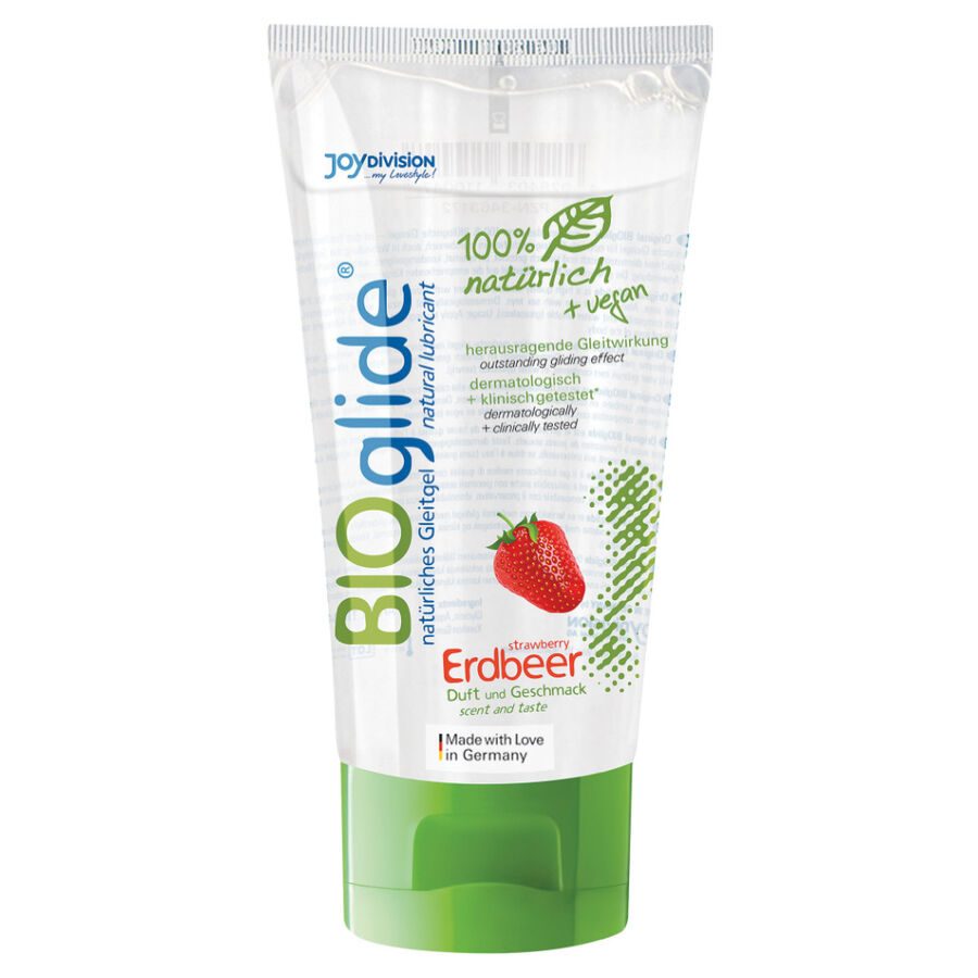 Joydivision Bioglide - Glijmiddel Met Aardbeiensmaak 80 ml