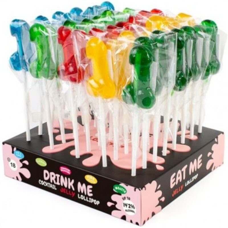 Secretplay - Display Met Diverse Penislollies Met Alcohol 40 Stuks