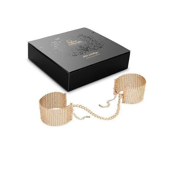 Bijoux Indiscrets - Dãsir Mãtallique Goud Metalen Mesh Handboeien - afbeelding 4