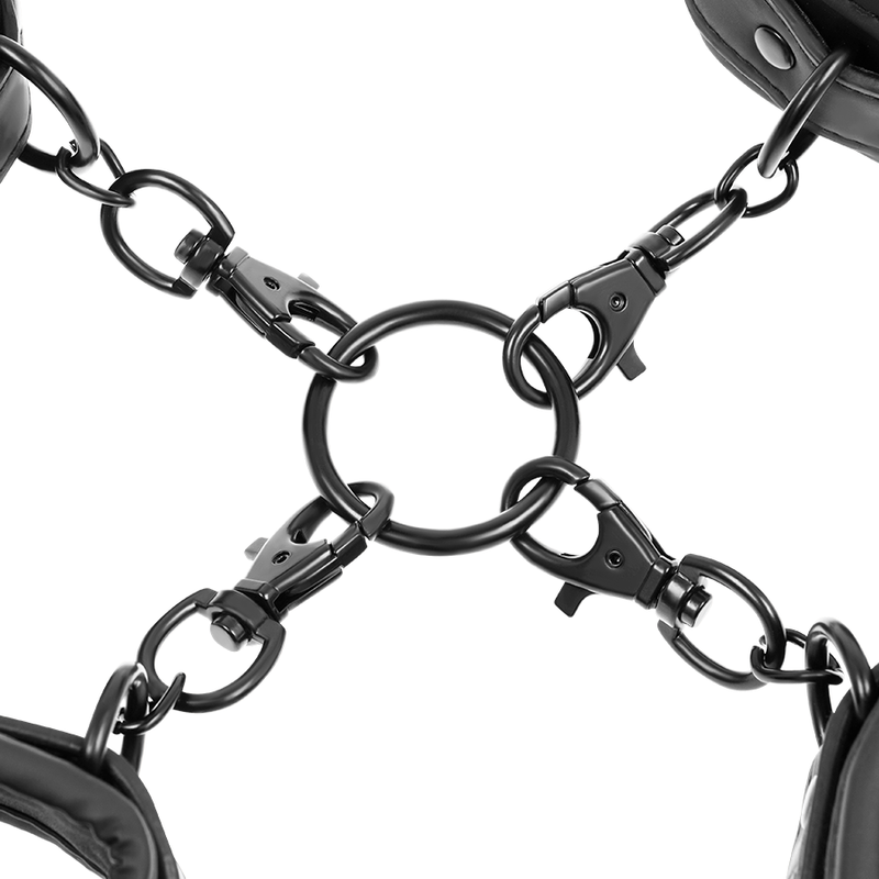 Fetish Submissive - Handen En Enkel Manchetten Set Met Nopreen Voering - afbeelding 8
