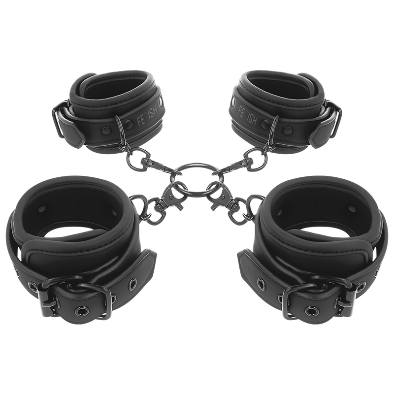 Fetish Submissive - Handen En Enkel Manchetten Set Met Nopreen Voering